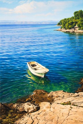 Framed Rocky Shore Print