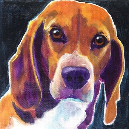 Framed Beagle - Woody Print