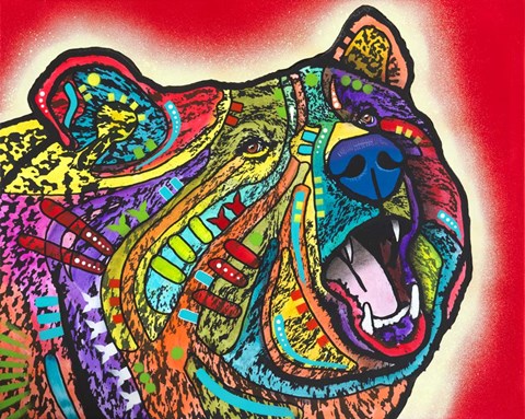 Framed Roaring Bear Print