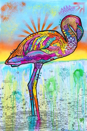 Framed Pink Flamingo Print