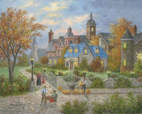 Framed Autumn in the City Print