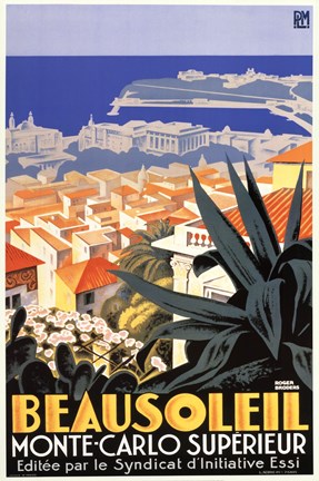 Framed Beausoleil-Monte Carlo Superieur Print