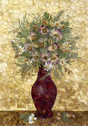 Framed Bouquet In Vase 1 Print