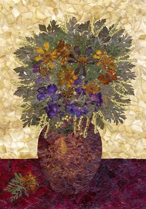 Framed Bouquet In Vase 2 Print