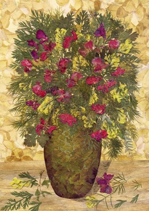Framed Bouquet In Vase 5 Print