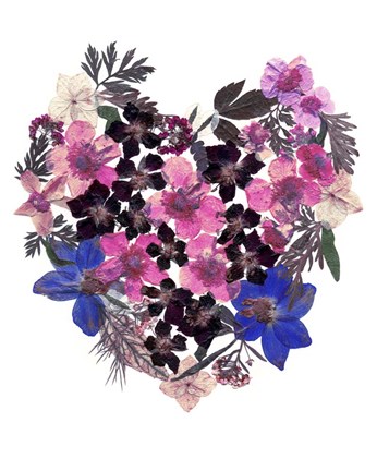Framed Flower Heart 2 Print