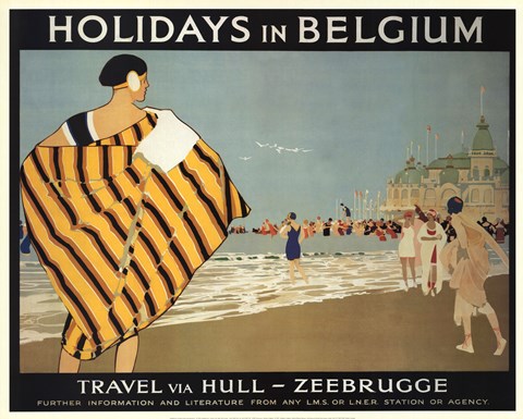 Framed Holidays in Belgium Print