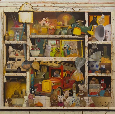 Framed Old Cupboard Print