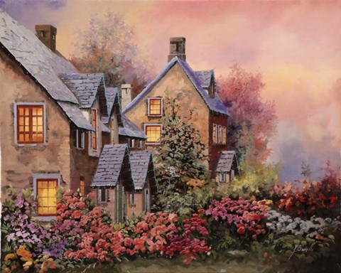 Framed Tetti Viola E Luci Print