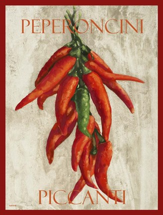Framed Peperoncini Piccanti Print