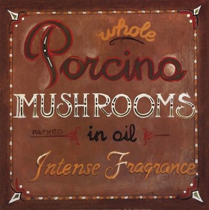 Framed Mushrooms Print