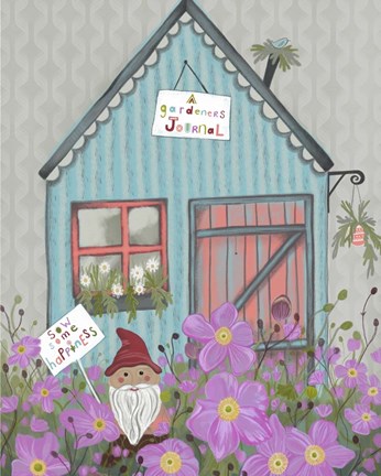 Framed Gardeners Journal Print