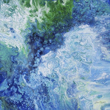 Framed Blue Lagoon Abstract 1 Print