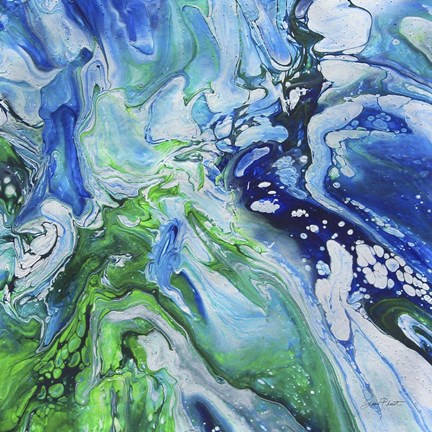 Framed Blue Lagoon Abstract 4 Print