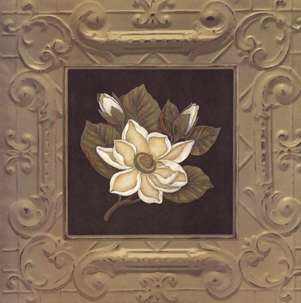 Framed Two Magnolia Buds Print