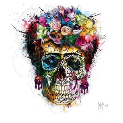 Framed Frida Skull Print
