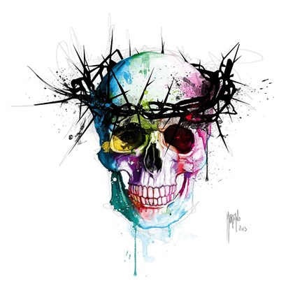 Framed Jesus&#39; Skull Print