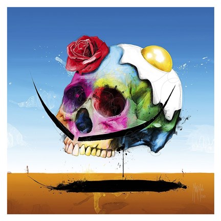 Framed Surreal Skull Print