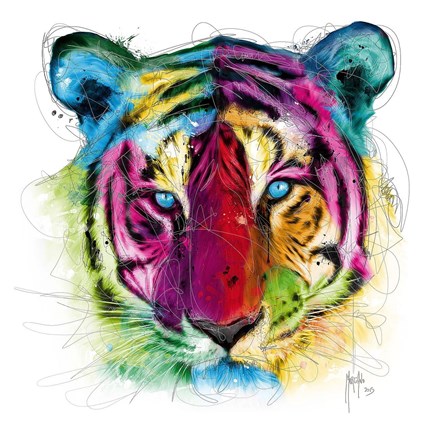 Framed Tiger Pop Print