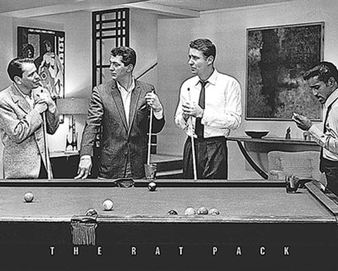 Framed Rat Pack Pool Print