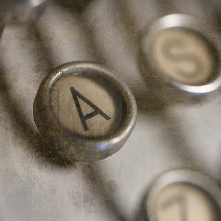 Framed Typewriter 02 Royal keys A Print