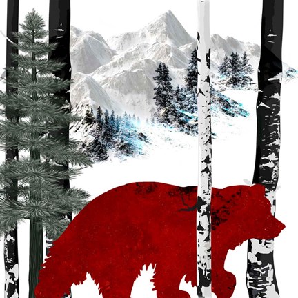 Framed Winter Bear Print