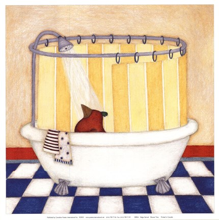 Framed Shower Time Print