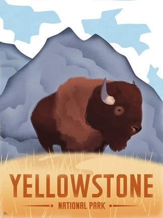 Framed Yellowstone National Park Print