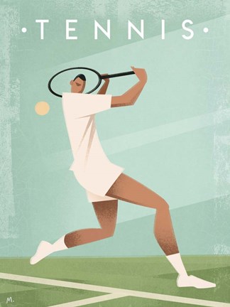 Framed Vintage Tennis Print