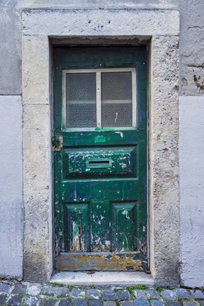 Framed Lisbon Door 1 Print