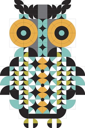 Framed Adorable Modern Owl Print