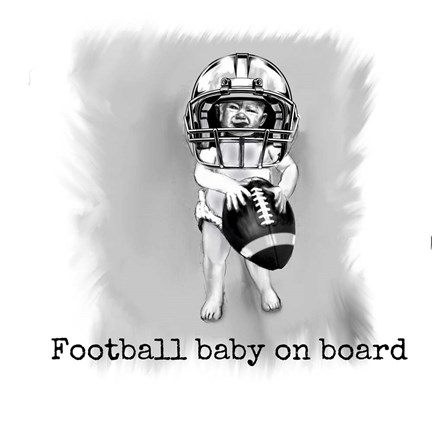 Framed Football Baby 1 Print
