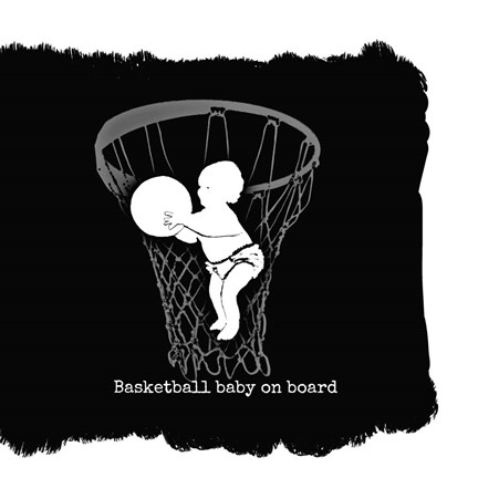 Framed Basketball Baby Print