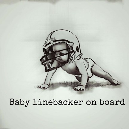Framed Baby Linebacker Print
