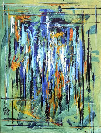 Framed Abstract Lightning Print