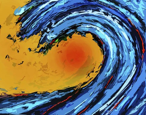 Framed Cresting Wave Print