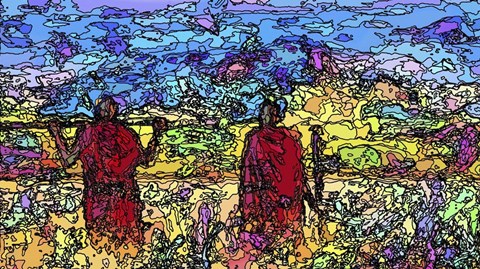 Framed Life on the Serengeti Print