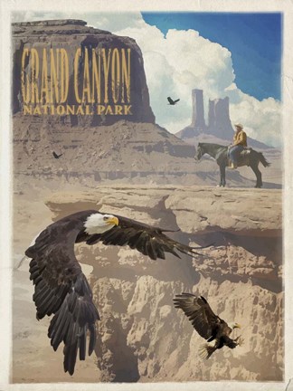 Framed Eagle Rise Grand Canyon Print