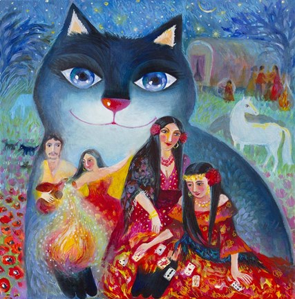 Framed Gypsy Cat Print