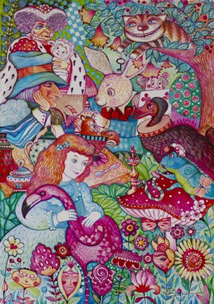 Framed Alice in Wonderland Print