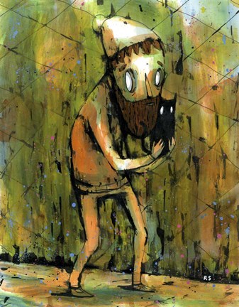 Framed His Beard Loved Kitties Print