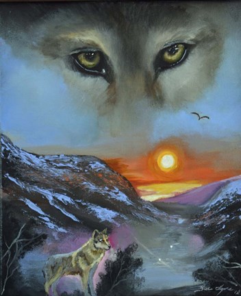 Framed Mystic Wolf Print