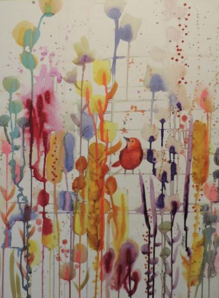 Framed La Vie Comme Une Fete Print