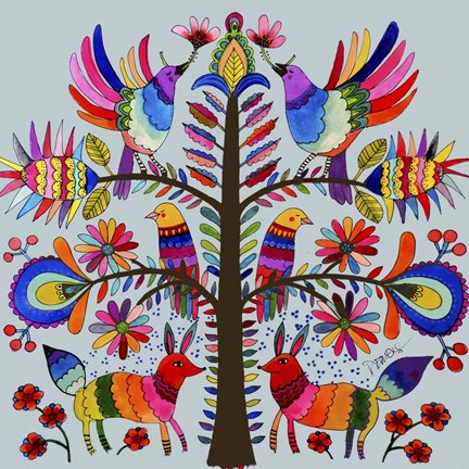 Framed Otomi Colors Print