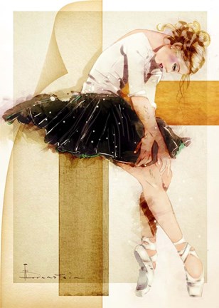 Framed Tired Dancer Print