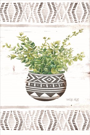 Framed Aztec Floral III Print