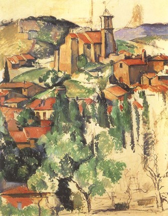 Framed Village of Gardanne, 1885 Print