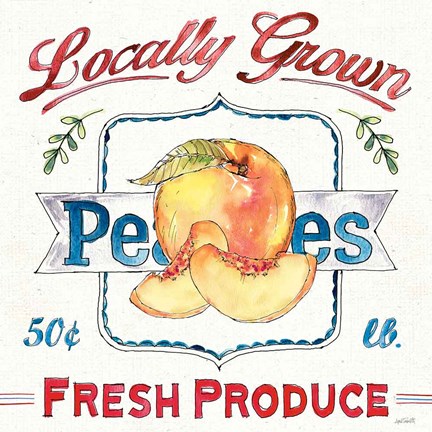 Framed Fruit Stand III Print