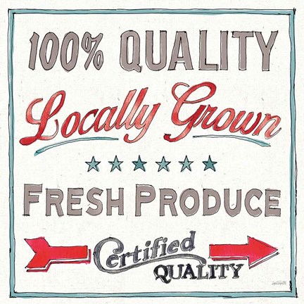 Framed Farm Signs VI Print