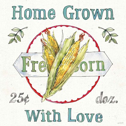 Framed Veggie Market III Print